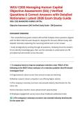WGU C202 Managing Human Capital Objective Assessment &lpar;OA&rpar; &vert; Verified Questions & Correct Answers with Detailed Rationales &vert; Latest 2026 Exam Study Guide