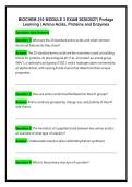 BIOCHEM 210 MODULE 3 EXAM 2026&sol;2027&vert; Portage Learning &vert; Amino Acids&comma; Proteins and Enzymes&NewLine;Questions And Answers&NewLine;