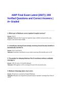 AHIP Final Exam 2027 Update &vert; 200 Verified Questions & Answers &vert; A&plus; Graded