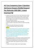 ALF Core Competency Exam 2 Questions &NewLine;And Correct Answers &lpar;Verified Answers&rpar; &NewLine;Plus Rationales 2026 Q&A &vert; Instant &NewLine;Download Pdf 