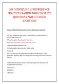 NH COUNSELING JURISPRUDENCE &NewLine;PRACTICE EXAMINATION COMPLETE &NewLine;QUESTIONS AND DETAILED &NewLine;SOLUTIONS