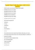 Capsim Study Guide Questions with Correct&NewLine;Answers