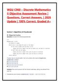 WGU C960 &ndash; Discrete Mathematics II Objective Assessment Review &vert; Questions&comma; Correct Answers&comma; &vert; 2026 Update &vert; 100&percnt; Correct&period; Graded A&plus;