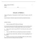 BIOL 351 EXAM 2 FORM A &vert; QUESTIONS AND ANSWER KEY &vert; 2026 VERSION &vert; WITH COMPLETE SOLUTIONS&period;