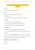 Capsim Practice Questions with Correct&NewLine;Answers