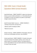 NSG 1050- Exam 1 Study Guide Questions With Correct Answers