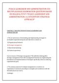 POLICE LEADERSHIP AND ADMINISTRATION 350 &NewLine;MULTIPLECHOICE EXAMINATION QUESTIONS BASED &NewLine;ON WALSH & VITO'S &ast;POLICE LEADERSHIP AND &NewLine;ADMINISTRATION&colon; A 21STCENTURY STRATEGIC &NewLine;APPROACH&ast;
