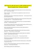 CSPT Exam &num;1 with all Correct & 100&percnt; Verified Answers &vert;Actual Complete Exam &vert;Already Graded A&plus;