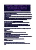 Chapter 1&colon; an introduction to culture and psychology