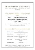 NR 511 FINAL EXAM 2026&sol;2027 &vert; Differential Diagnosis & Primary Care Practicum &vert; Verified Q&A &vert; Chamberlain &vert; Pass Guaranteed - A&plus; Graded&NewLine;&NewLine;