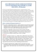 ALF CORE EXAM &sol; STUDY GUIDE EXAM NEWEST&NewLine;ACTUAL QUESTIONS AND ANSWERS &lpar;A&plus; GUIDE&NewLine;SOLUTION&rpar; - 199 Questions&NewLine;