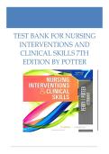TEST BANK FOR NURSING INTERVENTIONS AND CLINICAL SKILLS 7TH EDITION BY POTTER TEST-BANK UPDATED 2026