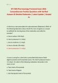 ATI CMS Pharmacology Proctored Exam 2026 - &NewLine;Comprehensive Practice Questions with Verified &NewLine;Answers & Detailed Rationales &vert; Latest Update &vert; Graded &NewLine;A&plus;