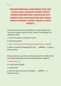 N582 MIDTERMFINAL EXAM NEWEST 2026&sol; 2027 &NewLine;ACTUAL EXAM&vert; ADVANCED WOMEN'S HEALTH &NewLine;NURSING MIDTERMFINAL EXAM REVIEW WITH &NewLine;COMPLETE REAL EXAM QUESTIONS AND CORRECT &NewLine;VERIFIED ANSWERS&sol; ALREADY GRADED A&plus; &lpar;MOST &NewLine;RECENT&excl;&excl;&rpar;