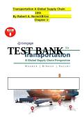 Test Bank for Transportation&colon; A Global Supply Chain Perspective 10th Edition by Robert A&period; Novack&comma; Brian Gibson & Yoshinori Suzuki