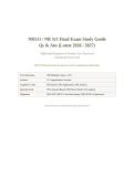 NR 511 FINAL EXAM STUDY GUIDE 2026&sol;2027 &vert; 200&plus; Differential Diagnosis Q&A &vert; Primary Care Practicum &vert; Chamberlain &vert; Pass Guaranteed - A&plus; Graded&NewLine;&NewLine;