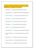 Test bank For Women's Health Care in Advanced Practice &NewLine;Nursing EXAM &lpar;2025&sol;2026&rpar; QUESTIONS AND &lpar;elaborated&rpar; &NewLine;ANSWERS WITH COMPLETE SOLUTIONS
