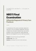 NR 511 FINAL EXAM 2026&sol;2027 &vert; Differential Diagnosis & Primary Care Practicum &vert; Verified Q&A &vert; Chamberlain &vert; Pass Guaranteed - A&plus; Graded&NewLine;&NewLine;
