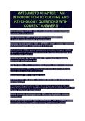 Matsumoto chapter 1 an introduction to culture and psychology