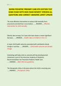BURNS PEDIATRIC PRIMARY CARE 8TH EDITION TEST &NewLine;BANK EXAM WITH NGN EXAM NEWEST VERSION ALL &NewLine;QUESTIONS AND CORRECT ANSWERS LATEST UPDATE