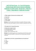 A&P 102 Final Exam &ndash; Ivy Tech 245-Question &NewLine;Practice Exam with Correct Answers & Detailed &NewLine;Rationales &lpar;Cardiovascular &bull; Respiratory &bull; Digestive &bull; &NewLine;Urinary &bull; Reproductive &bull; Endocrine Systems&rpar;