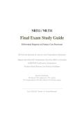 NR 511 FINAL EXAM STUDY BUNDLE 2026&sol;2027 &vert; Differential Diagnosis & Primary Care Practicum &vert; Verified Q&A with Rationales &vert; Pass Guaranteed - A&plus; Graded