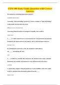 CEM 100 Study Guide Questions with Correct&NewLine;Answers