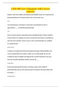 CEM 100 Test 1 Questions with Correct&NewLine;Answers