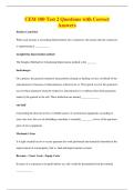 CEM 100 Test 2 Questions with Correct&NewLine;Answers