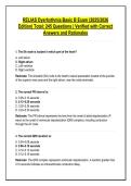 RELIAS Dysrhythmia Basic B Exam &lpar;2025&sol;2026 &NewLine;Edition&rpar; Total&colon; 245 Questions &vert; Verified with Correct &NewLine;Answers and Rationales 