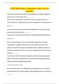 CEM 100 Exam 1 Questions with Correct&NewLine;Answers