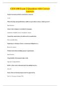 CEM 100 Exam 2 Questions with Correct&NewLine;Answers