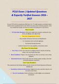 FCLE Exam BUNDLE &vert; Questions & Expertly Verified Answers 2026 &vert; 2027 &lpar;Latest Update Rated A&plus;&rpar;