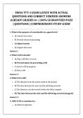 NWSA TTT-1 EXAM LATEST WITH ACTUAL &NewLine;QUESTIONS AND CORRECT VERIFIED ANSWERS &NewLine;ALREADY GRADED A&plus; &vert; 100&percnt; GUARANTEED PASS&excl; &NewLine;&vert; QUESTIONS &vert; COMPREHENSIVE STUDY GUIDE 