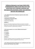 California Optometry Law Exam &lpar;CALE&rpar; 2026 &NewLine;COMPREHENSIVE SIMULATION PRACTICE TEST &NewLine;QUESTIONS WITH VERIFIED ANSWERS AND &NewLine;DETAILED EXPLANATIONS LATEST 2026 EDITION &vert; &NewLine;INSTANT PDF DOWNLOAD