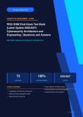 WGU D488 Cybersecurity Architecture & Engineering Final Exam Test Bank Actual 2026&sol;2027 &ndash; Complete Exam-Style Questions &vert; 100&percnt; Verified &ndash; Pass Guaranteed &ndash; A&plus; Graded
