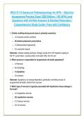 WGU D115 Advanced Pathophysiology for APN &ndash; Objective &NewLine;Assessment Practice Exam 2026 Edition &vert; 185 APN-Level &NewLine;Questions with Verified Answers & Detailed Rationales &vert; &NewLine;Comprehensive Study Guide &vert; Pass with Confidence 