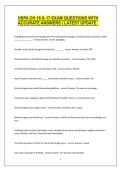 HSPA CH 16 & 17 EXAM QUESTIONS WITH ACCURATE ANSWERS &vert; LATEST UPDATE &period;
