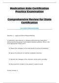 Medication Aide Certification Practice Examination&NewLine;&NewLine;Comprehensive Review for State Certification&NewLine;&NewLine;250-QUESTIONS&ANSWERS