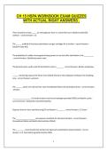 CH 15 HSPA WORKBOOK EXAM QUIZZES WITH ACTUAL RIGHT ANSWERS &period;