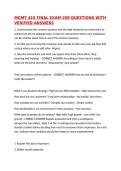 MGMT 410 FINAL EXAM 208 QUESTIONS WITH VERIFIED ANSWERS&comma;100&percnt;CORRECT