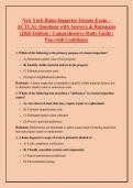 New York Home Inspector License Exam &NewLine;ACTUAL Questions with Answers & Rationales &NewLine;&lpar;2026 Edition&rpar; &vert; Comprehensive Study Guide &vert; &NewLine;Pass with Confidence 