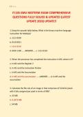 IT-105 GMU MIDTERM EXAM COMPREHENSIVE &NewLine;QUESTIONS FULLY SOLVED & UPDATED &lpar;LATEST &NewLine;UPDATE 2026&rpar; UPDATE&excl;&excl;