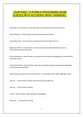 CHAPTERS 7-9 STERILE PROCESSING EXAM QUIZZES WITH ACCURATE RIGHT ANSWERS &period;