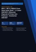  NR 511 Differential Diagnosis Primary Care Practicum Midterm Study Guide Weeks 1-4 Actual 2026&sol;2027 &ndash; Complete Exam-Style &vert; 100&percnt; Verified &ndash; Pass Guaranteed &ndash; A&plus; Graded