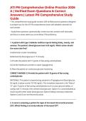 ATI PN Comprehensive Online Practice 2026 A &vert; Verified Exam Questions & Correct Answers &vert; Latest PN Comprehensive Study Guide