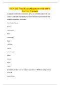 ECN 212 Final Exam Questions with 100&percnt;&NewLine;Correct Answers