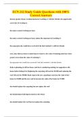 ECN 212 Study Guide Questions with 100&percnt;&NewLine;Correct Answers