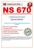 NS 670 Advanced Pathophysiology &vert; NS 670 &vert; Comprehensive Exam Questions and Answers Study Guide