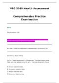 NSG 3160 Health Assessment&NewLine;&NewLine;Comprehensive Practice Examination
